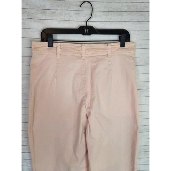 MARINE LAYER BRIDGET SLIM WIDE LEG CROP PANTS IN PEACH WHIP, SZ 14 - Picture 10 of 16
